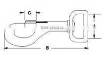 HARDWARE RIGGING KARABINER FIXED EYE SNAP SQUARE