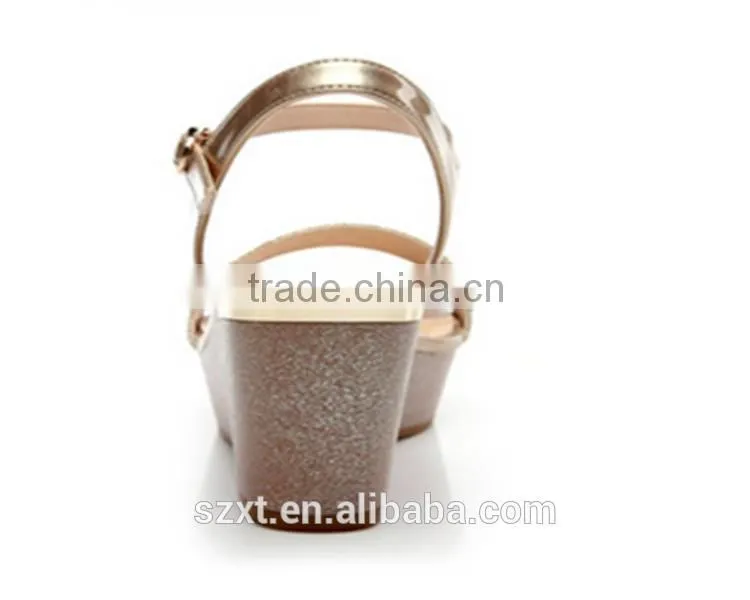 pictures of naked women sexy shoes fashion wedge high heel sandals with hole Plastic new women shoes 2015