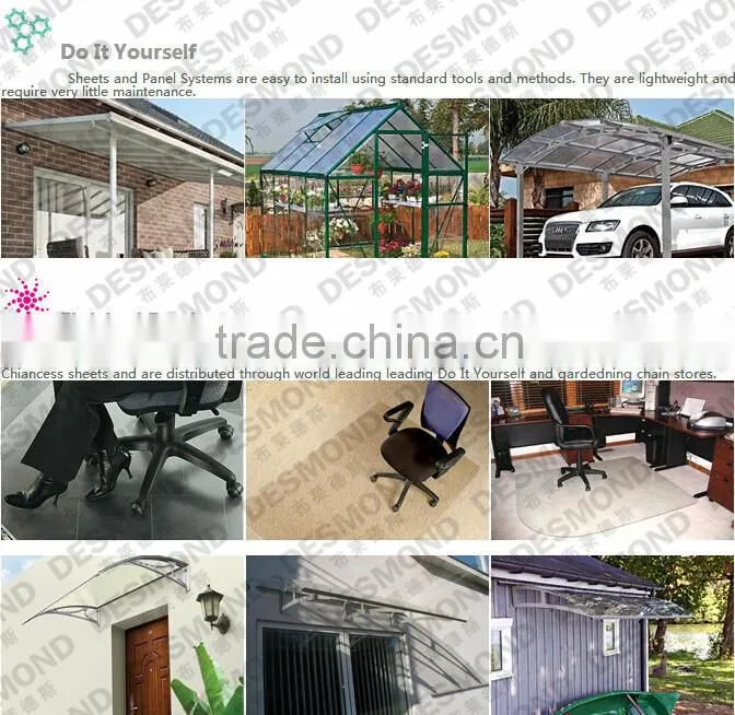 1mm Building material double UV Coating solid Polycarbonate Sheet