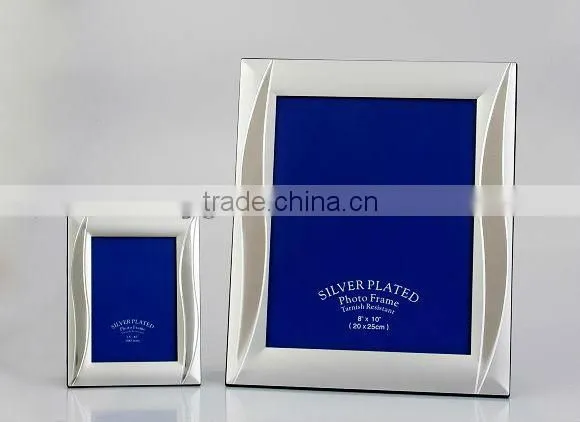 Fashion MDF and black velvent back and stand aluminum photo frame