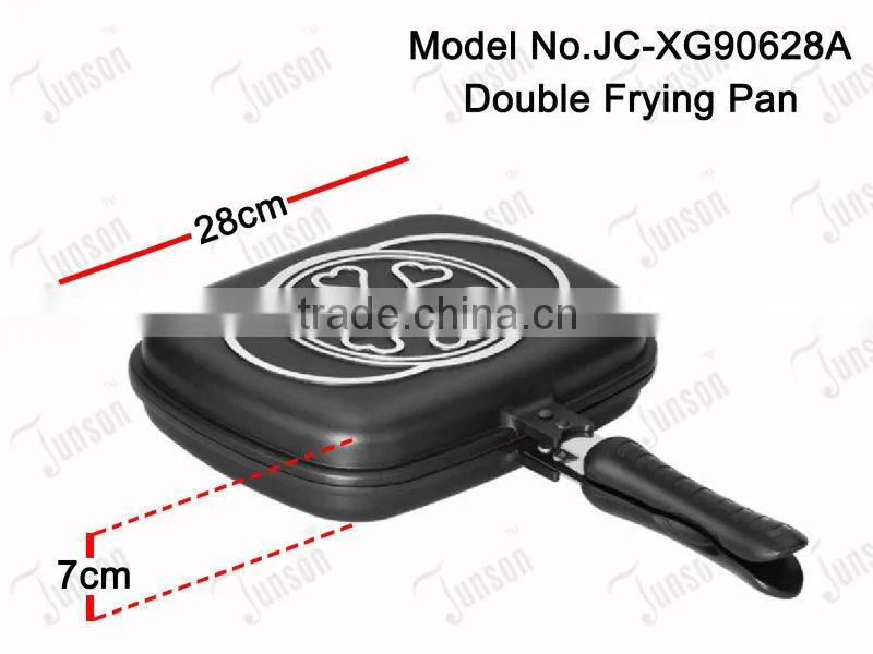Die Casting Aluminum Double Sided Non-stick Frying Pans/New Design Double Fry Pan