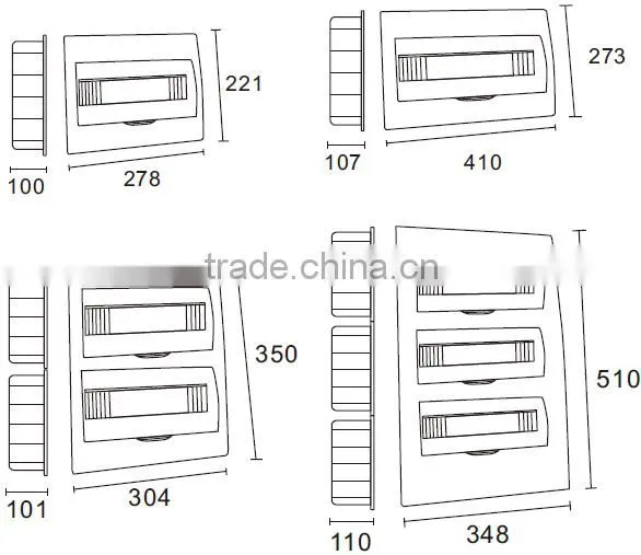 recessed electrical distribution box