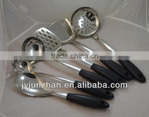 7pc set stainless steel kitchen tool with pp handle made by Junzhan Factory directly
