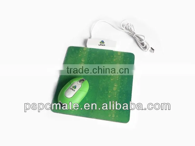 Green Mouse Pad With 4 Port USB Hub For Office And Home