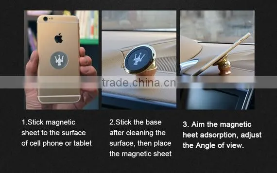 OEM Universal magnetic holder for mobile phone with flexible adjustable 360 degree rotation