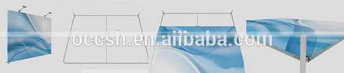 straight shape portable pop up stand, fabric display banner