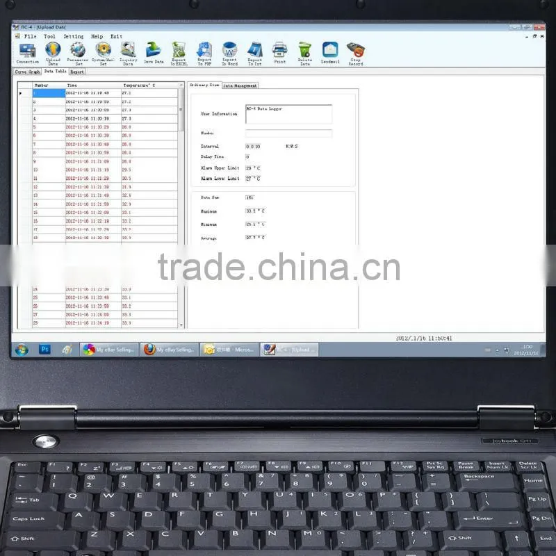 USB Internal External Sensor Temperature Data logger Datalogger Temp Recorder