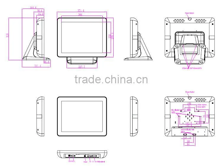 15" i3 i5 i7 cpu multi-touch screen all in one all in one touch computers