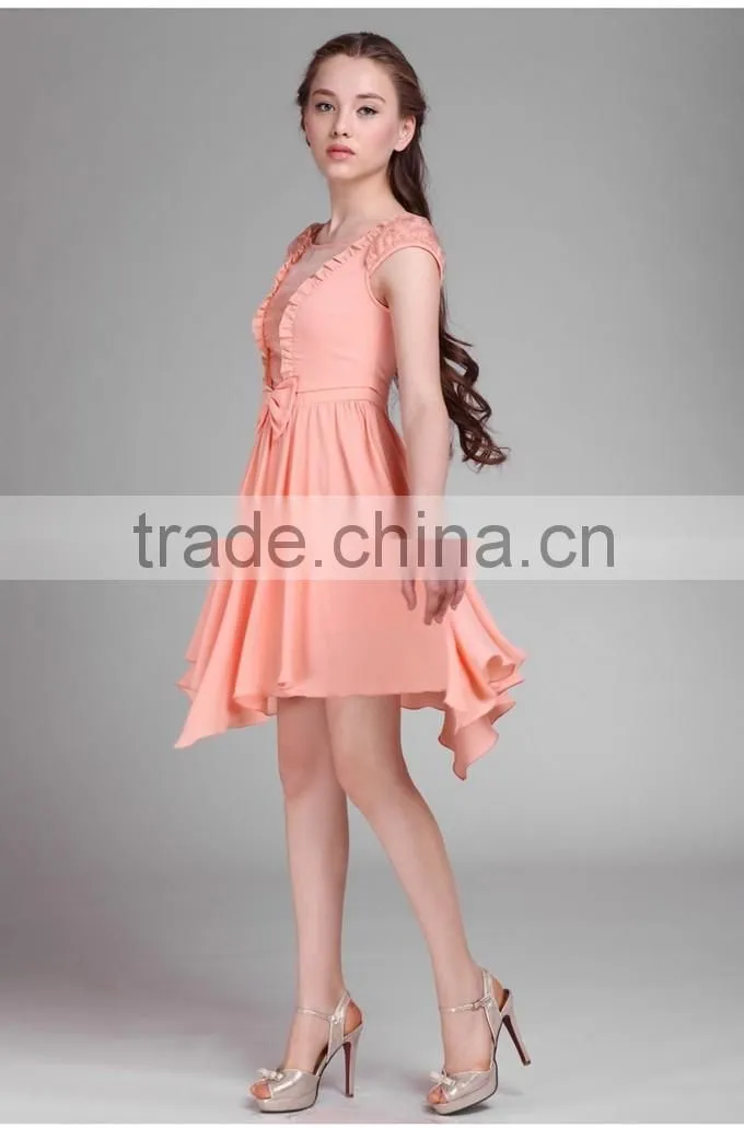 2015 Irregularity Design Elegant Dresses for Girls Fashion
