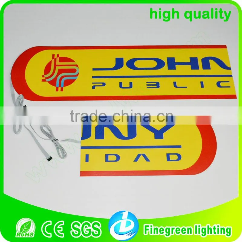 el flashing car sticker, two pieces with one inverter, finegreen new technology