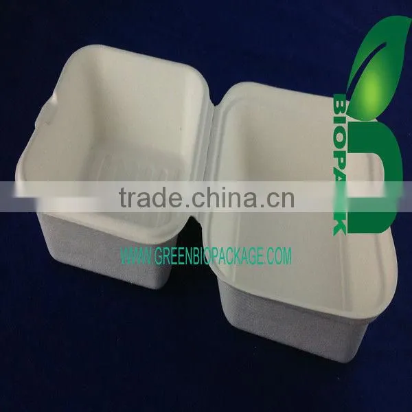100% biodegradable Straw Pulp food boxes (clamshell)