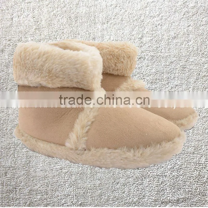 NEW LADIES WARM MICROSUEDE FURRY SOFT FLUFFY SLIPPERS BOOTS