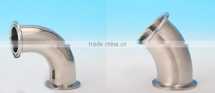 Factory price 304 316L Stainless steel sanitary pipe fitting 45 degree bend