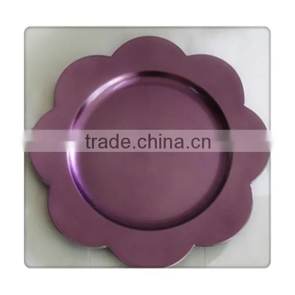 Decorative Plastic Gold Flower Plates