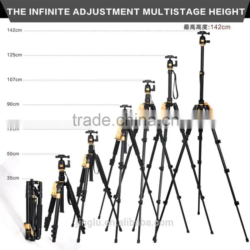 Q555 Portable Magnesium Aluminium Tripod Monopod Tripod+ Ball Head for camera
