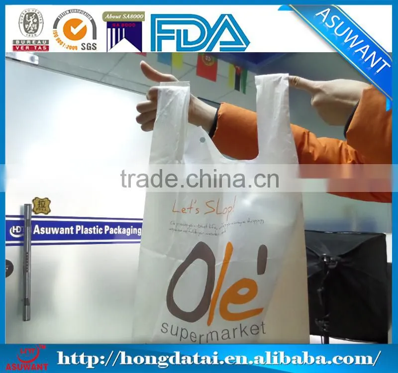 Custom printing biodegradable bags for super market