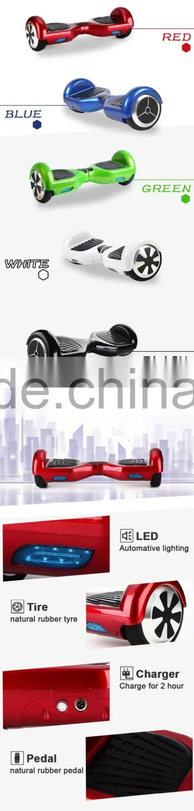 Self Balancing Stand Up hoverboard 2 wheel balance scooter with UL certification
