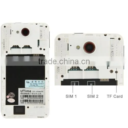 Original UTime FX 4GB White, 5.0 inch 3G Android 4.2 Smart Phone