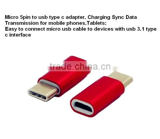 USB 3.1 Type C Adapter to Micro 5 pin USB AF