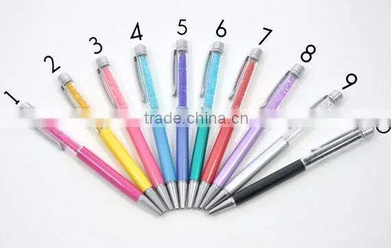 Fashion crystal writing pen with rhinestone