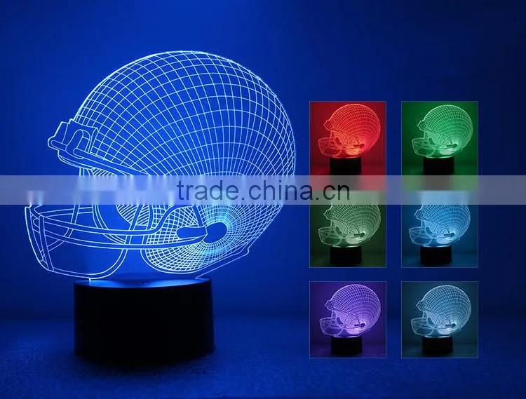 3d night light lamp decorative night lamp skull Baseball caps shape
