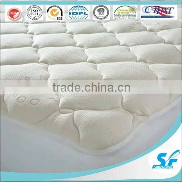 Extra Plush Bamboo Fitted Mattress Topper / Pad - Made in China - Queen