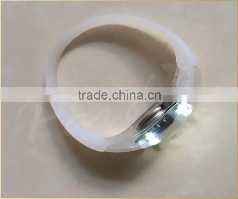 Sound or Motion active sensor LED Silicon Wristbands Bracelets