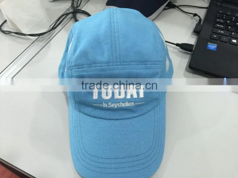 100% cotton emboridered logo multi panel women sports cap summer cap golf cap baseball cap and hat with mesh vent panel