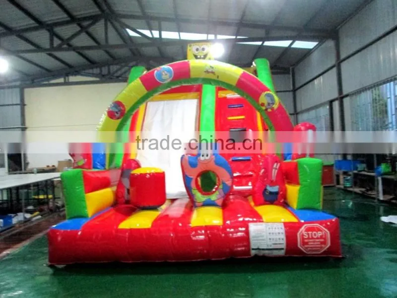 Lanqu spongebob inflatable slide for sale