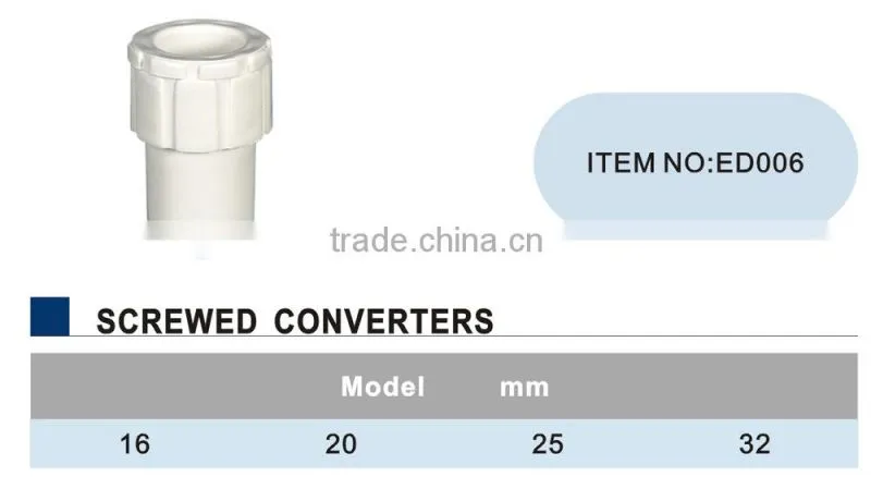 CE certificated PVC insulating screwed converters, PVC electrical fitting