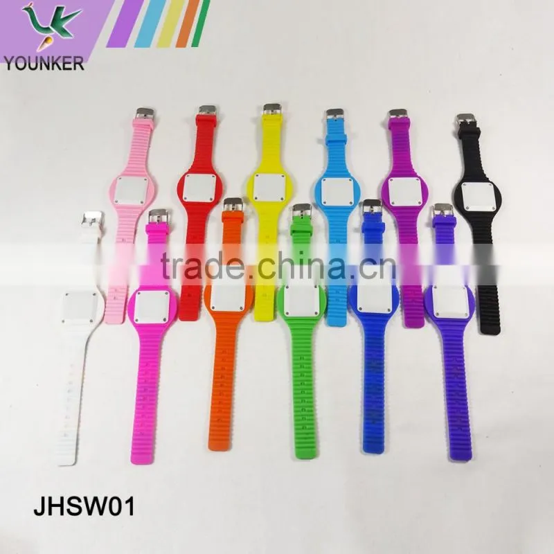 2016 Fashion Touch Screen LED Silicone Watch, Rainbow Band Led Silicone Watch