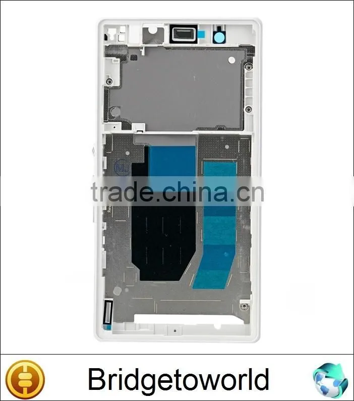 New Original White Black Purple Front Housing Frame Bezel Plate Parts for Sony Xperia Z C6603 L36h