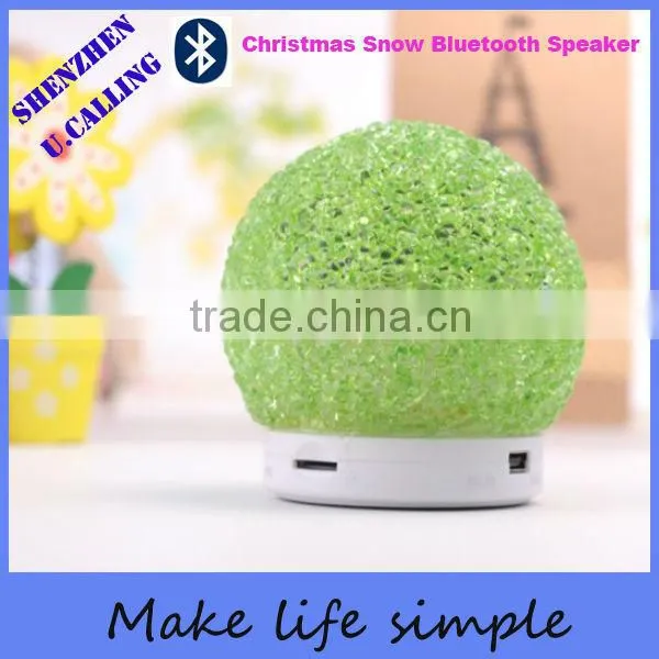 Portable Crystal Snowball Bluetooth Speaker with TF card