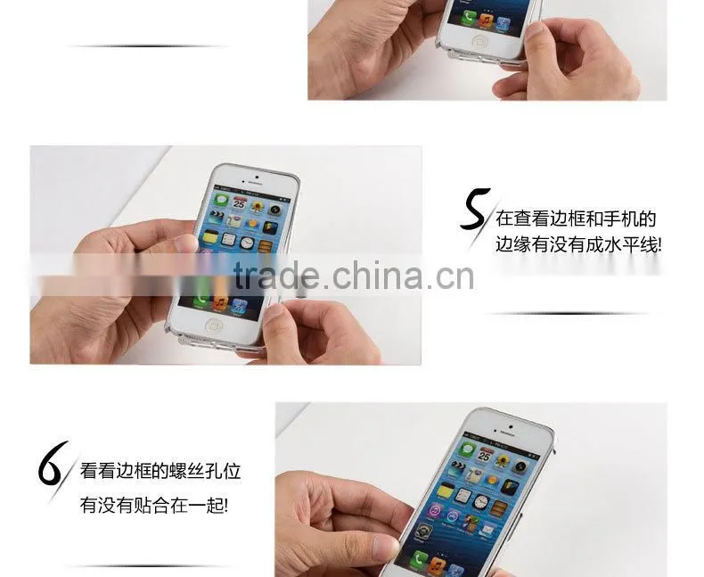 for iphone 5s aluminum metal bumper,screw metal bumper case for iphone 5