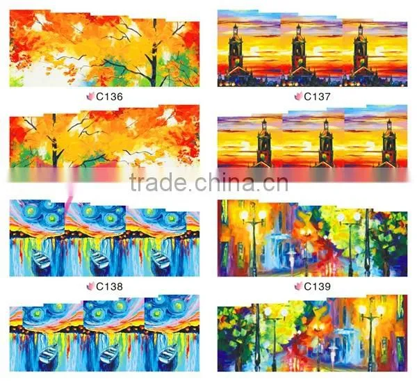 2015 new nail art transfer foil sticker,fashion waterproof nail strips,water transfer nail art stickers