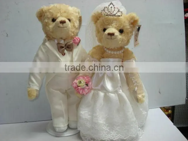 HI EN71 New Custom Teddy Bear Wedding Dress