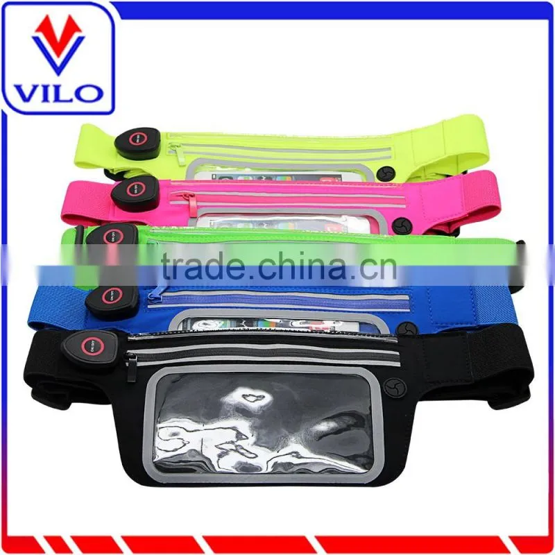 Outdoor sports LED wasit bag running belt fanny pack for runners