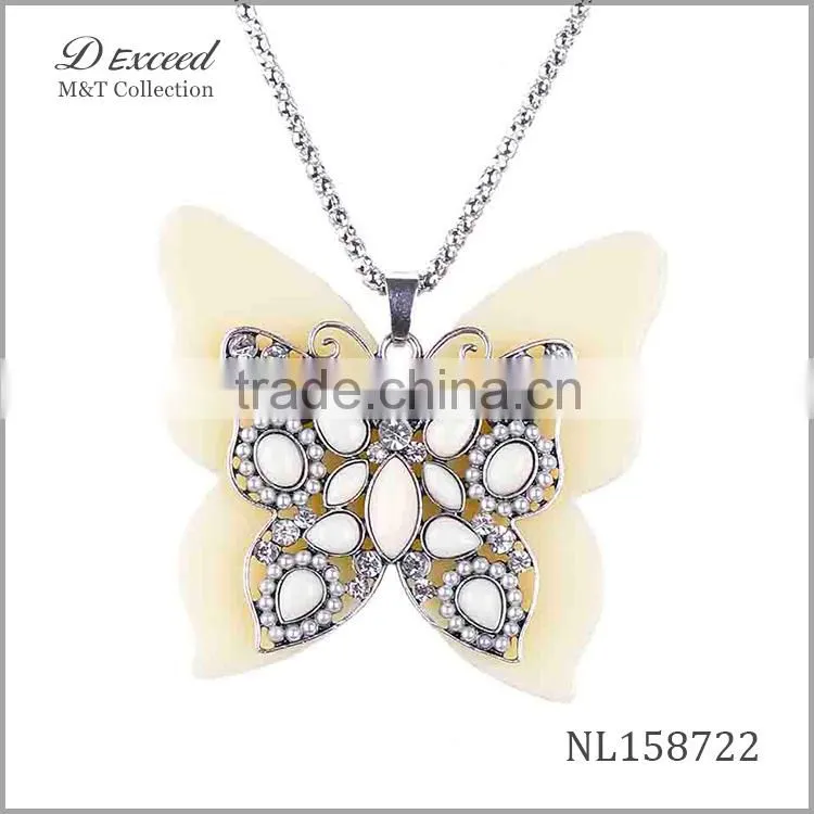 Yiwu jewelry factory butterfly pendant necklace, fashion necklace NL158722-28