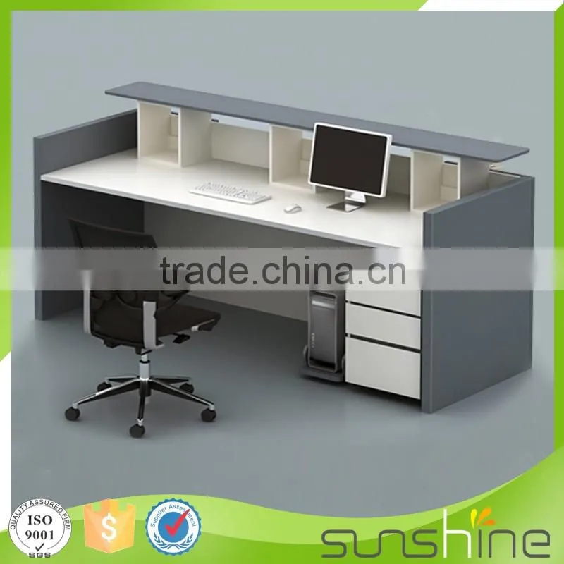 JB-RCT04 Sunshine Furniture Factory Manufacture Office Use Furniture Particle Board Small Reception Desk