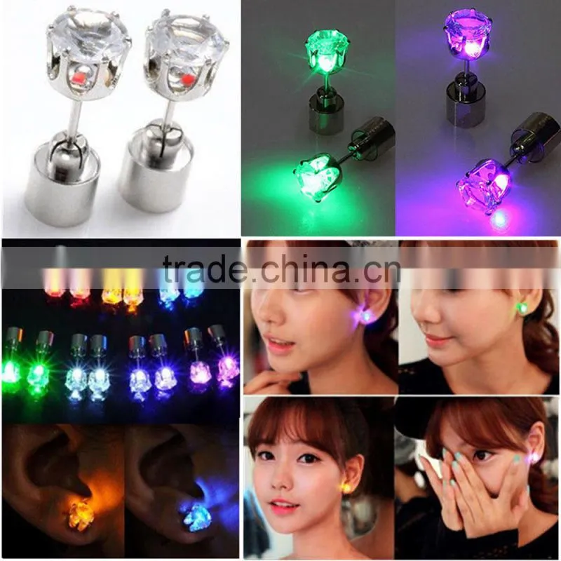 2016 Party Events Supply Novelty Light Up Earrings Colorful LED Earrings