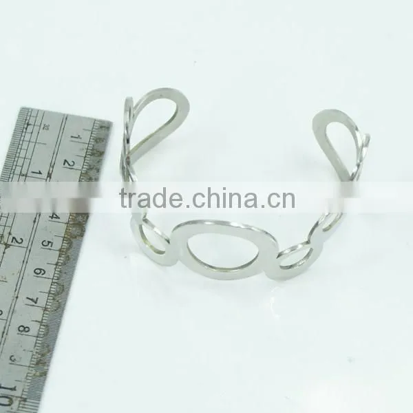 wholesale stailess steel hollow bracelet cuff bangles