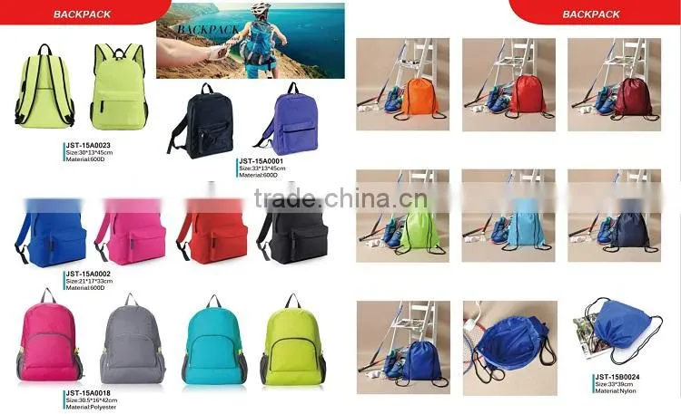 Polyester Material Gift Bag Use Nylon Drawstring Sports Gym Bag with Custom Logo
