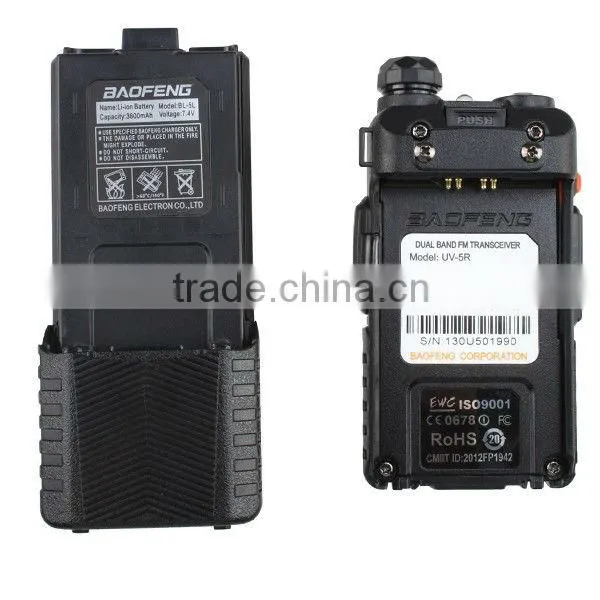 Two Way Radio BAOFENG UV 5R VHF&UHF 136-174 / 400-520 Mhz Dual Band with 3800 mAh li-ion battery Ham Radio