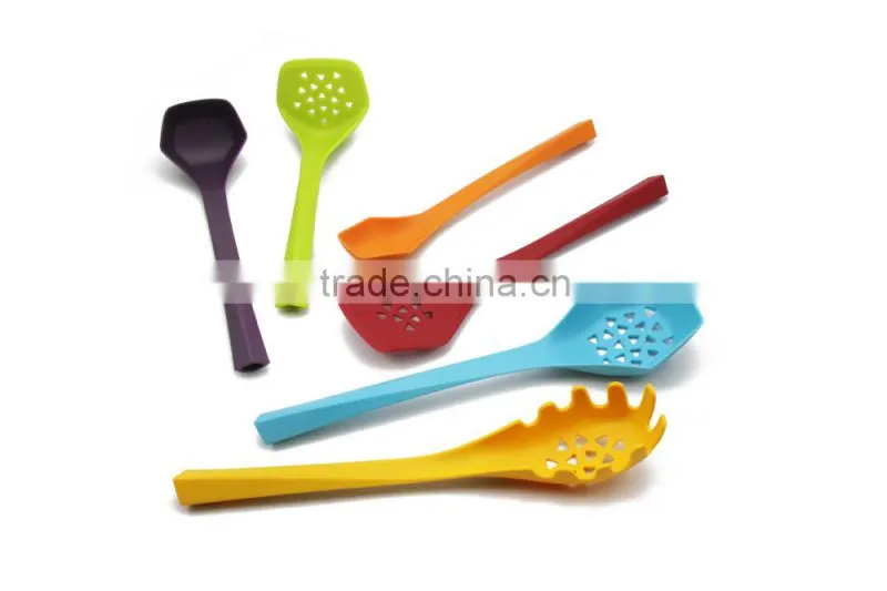 Cooking Kitchenware Personalized 6 PCS beautiful Nylon Kitchen Utensils for standard kitchen jobs
