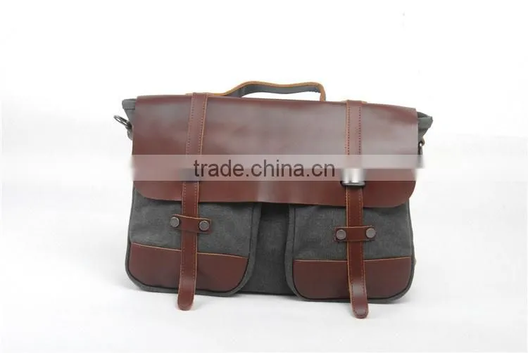 Full Grain Leather Vintage Shoulder Bag Man Messenger Laptop Bag