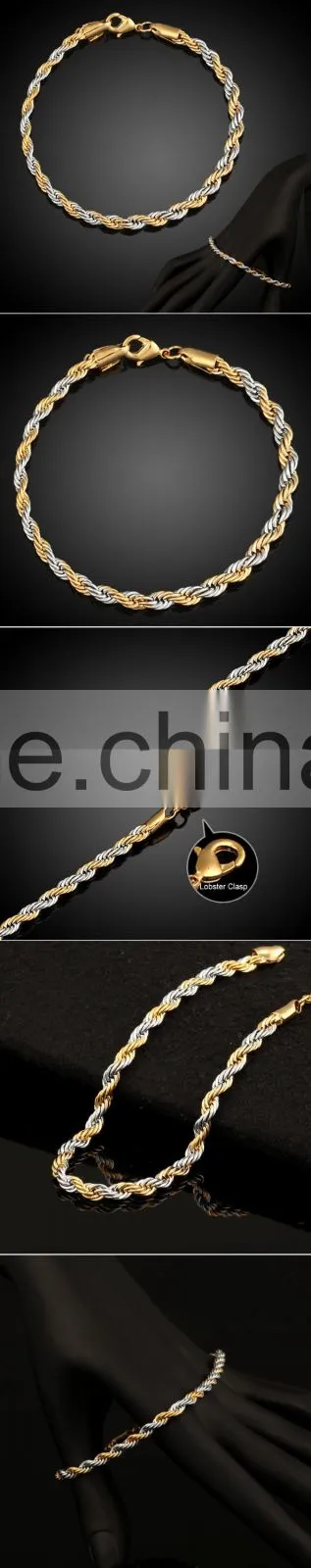 ATHENAA Best Price New Design Hip Hop Jewelry Wholesale Copper Rope Chain Brided Bracelet for Man and Woman