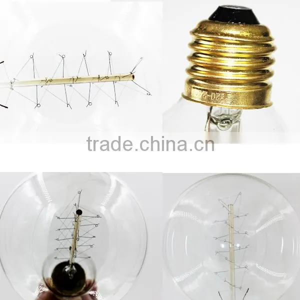 Edison bulb G95 bare bulb used in living room chandelier lamp