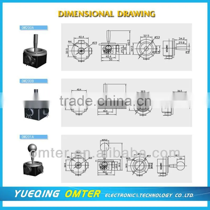 OM201C-M3 potentiometer joystick