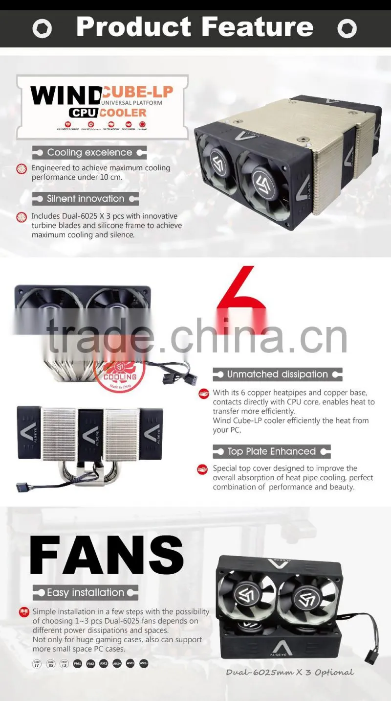 Alseye AB2 Wind Cube LP cpu cooling