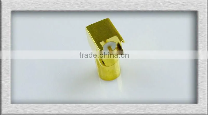 Right angle SMB female pcb mount connector